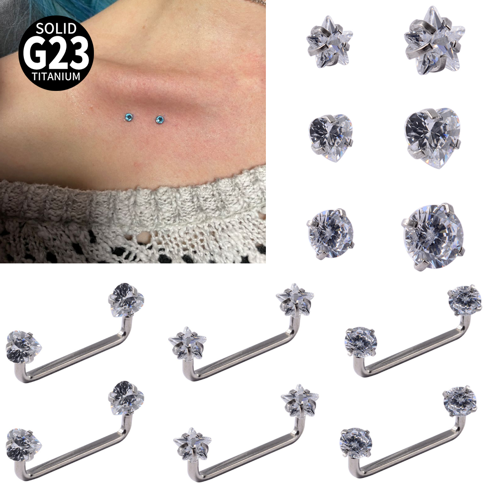 Body Jewelry Implant Grade Titanium - 3-1PCS Implant Grade Titanium Microdermal Surface