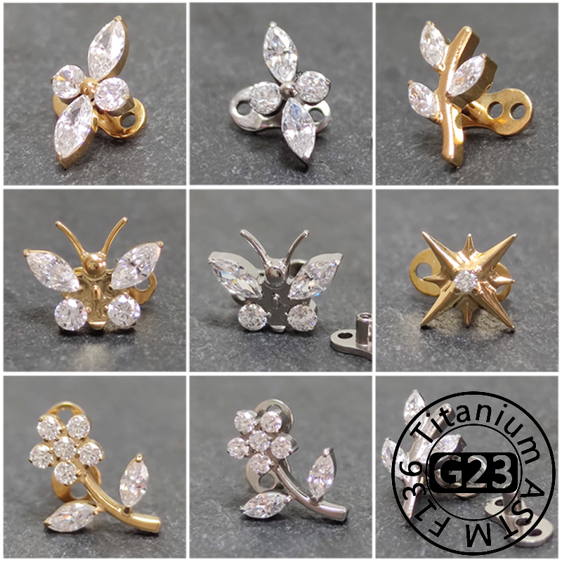 Dermal Anchor Top - G23 Titanium Zircon Micro Dermal Anchor