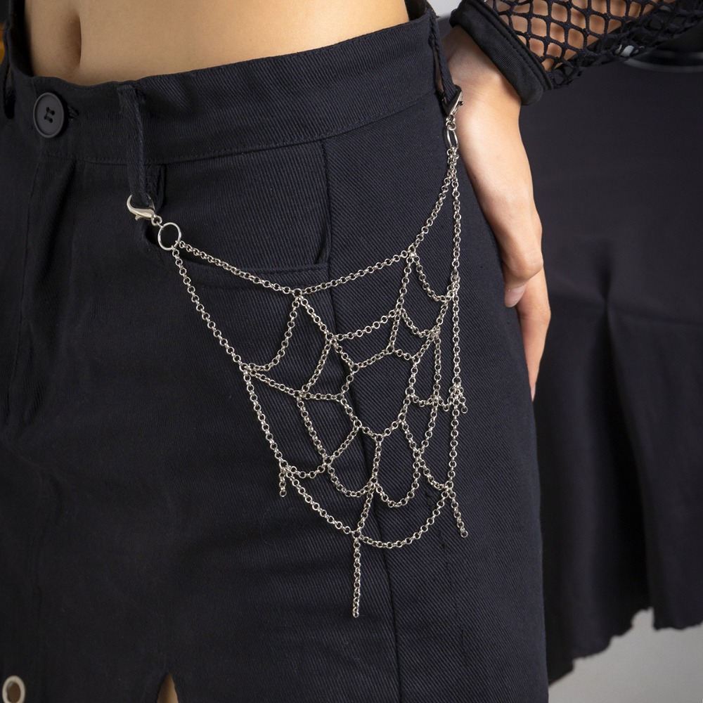 Body Jewelry Charms - Gothic Punk Sliver Color Spider Web