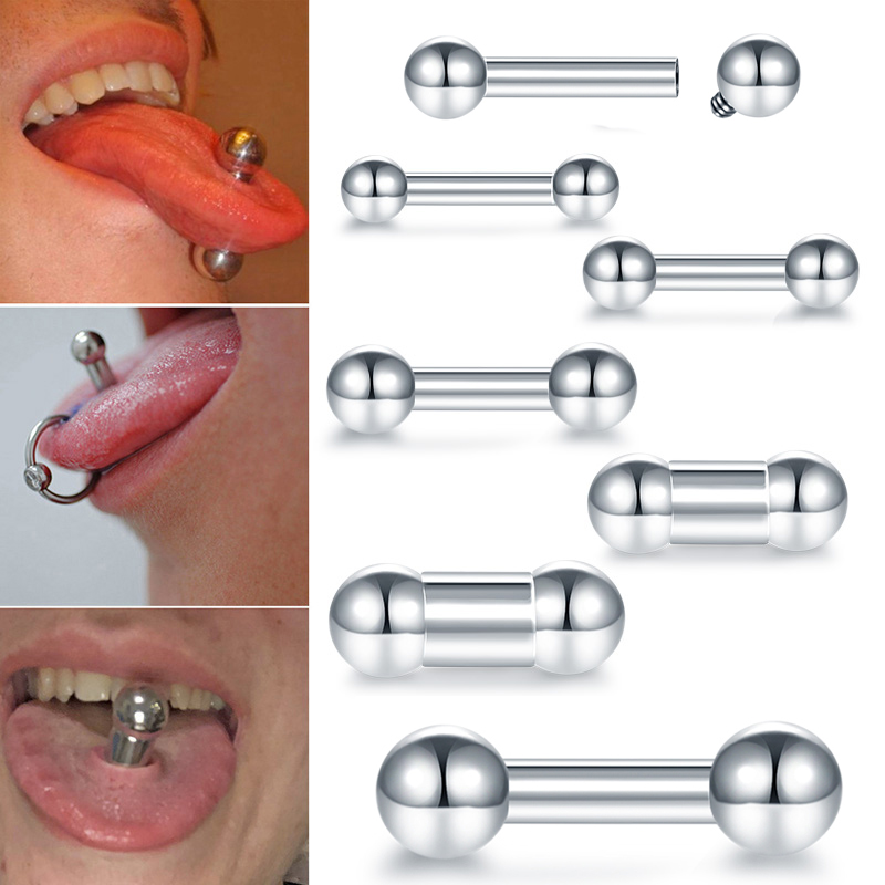 Tongue Barbell Straight - 1PC Steel Big Size Genital Straight