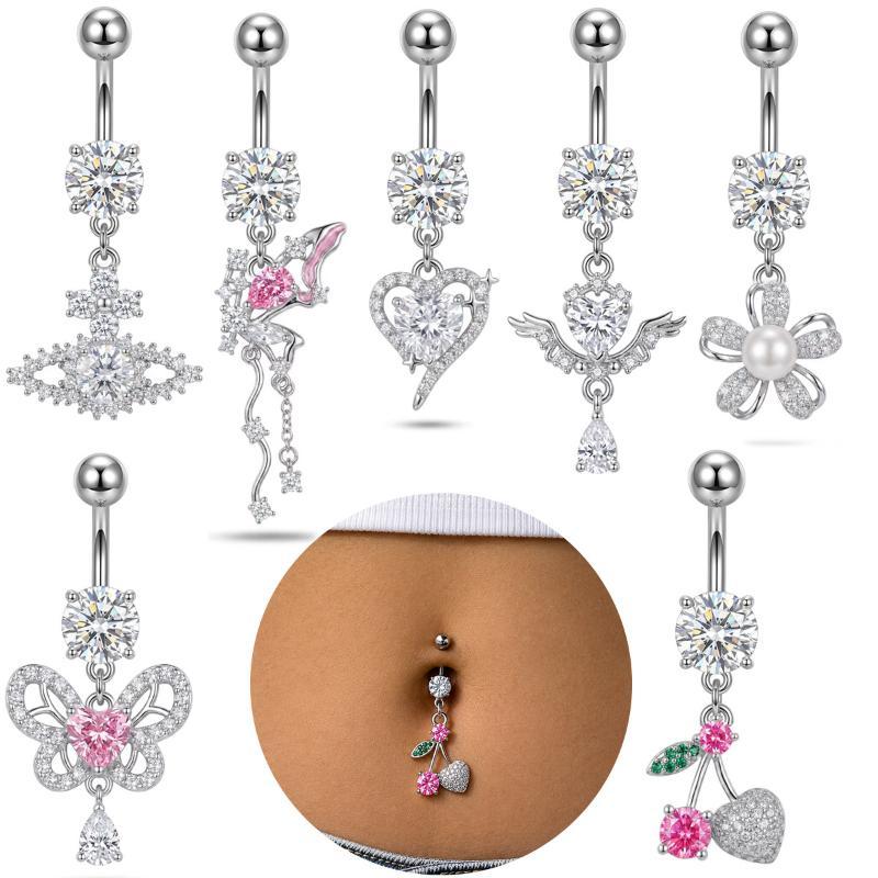 Body Jewelry Surgical Steel - 1Pcs Dangle Belly Button Rings Surgical