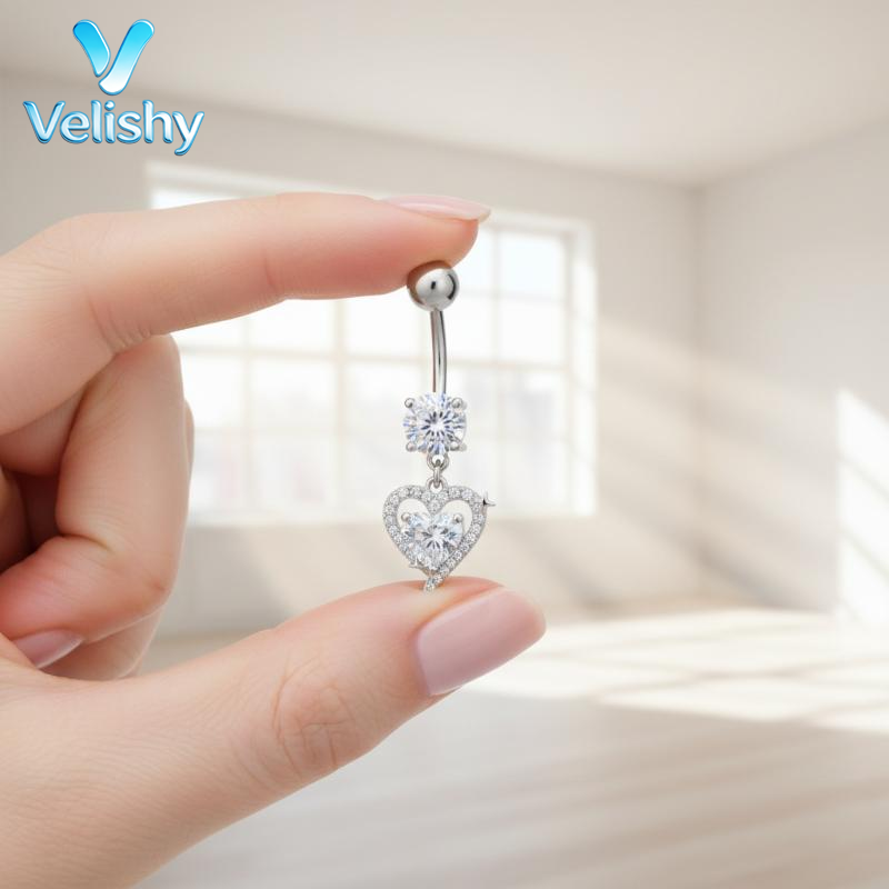 Body Jewelry Surgical Steel - Surgical Steel Dangle Belly Button Ring