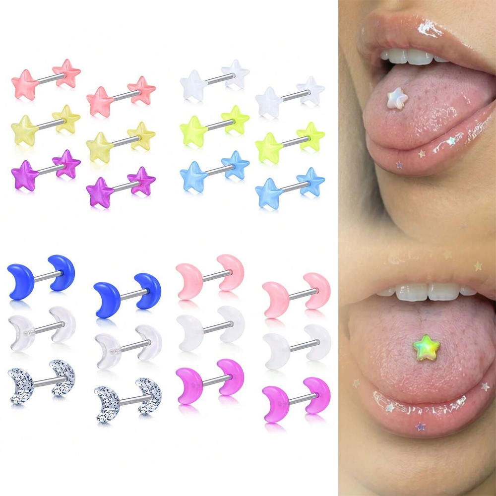 Tongue Barbell Straight - 16mm 14G Stainless Steel Straight Barbell