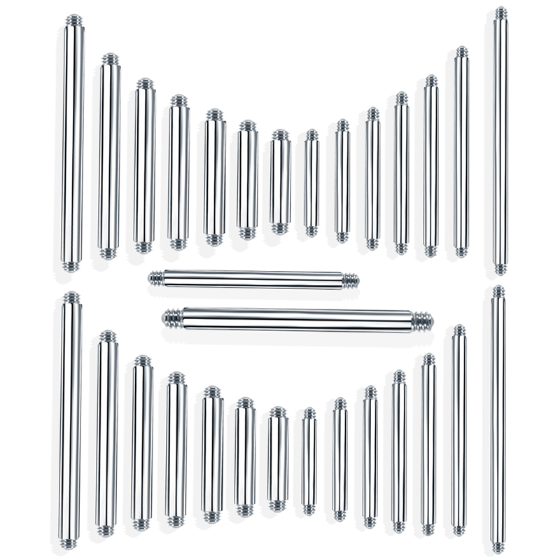 Tongue Barbell Straight - 10PCS 4-42mm 316L Surgical Steel Straight