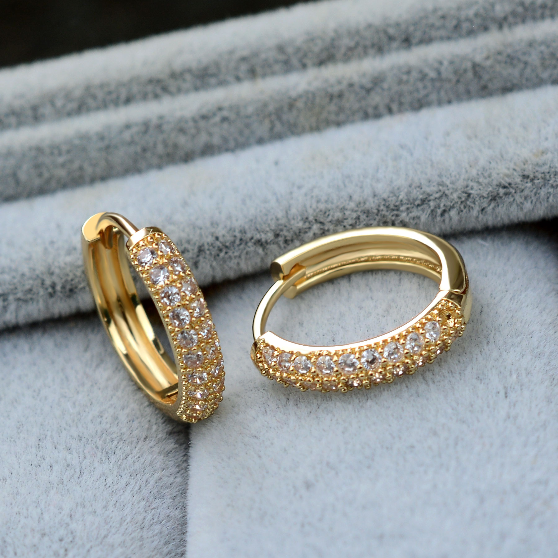Conch Earring Hoop - 2024 Fashion Double Row Zircon Huggie