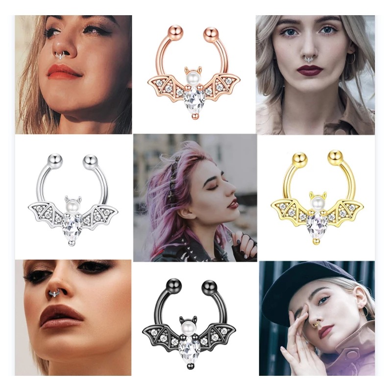 Body Jewelry Universe - Halloween Dark Stainless Steel Nose Studs