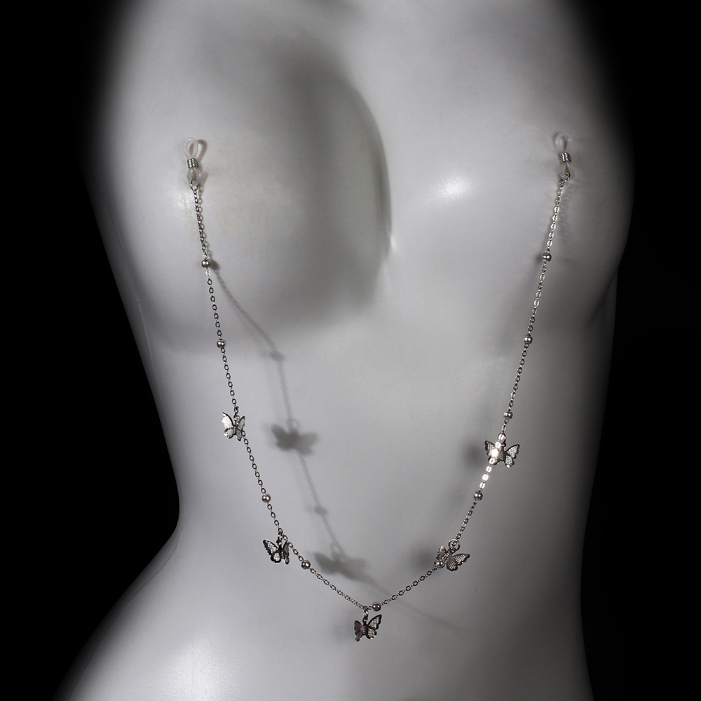 Body Jewelry Nipple Chain - Sexy Metal Butterfly Nipple Chain Bra