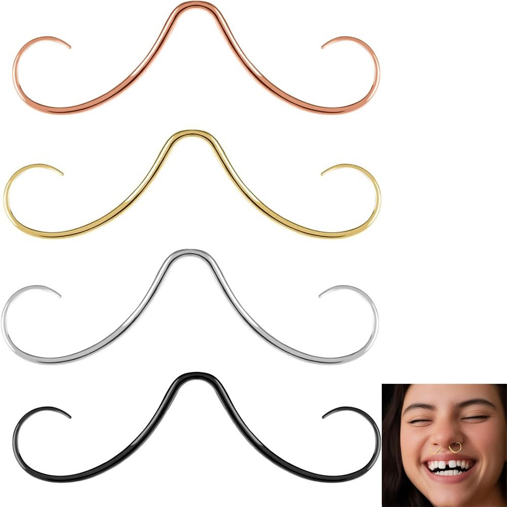 Body Jewelry Surgical Steel - Piercing Jewelry Mustache Septum Ring Body