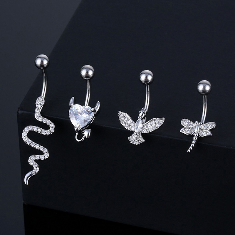 Body Jewelry Universe - Personalized Perforated Navel Ring, Stainless Steel