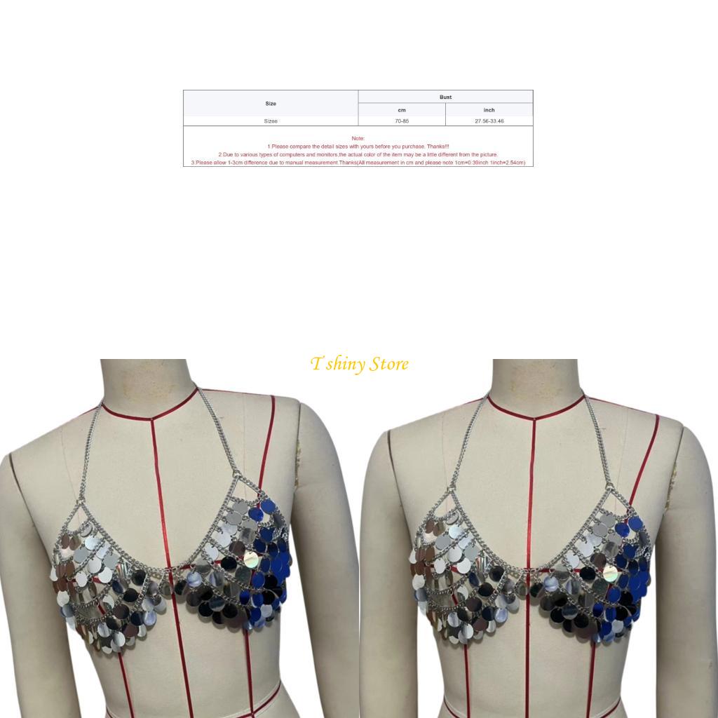 Body Jewelry Vest - N58F Festive Sequins Vest Top Pair