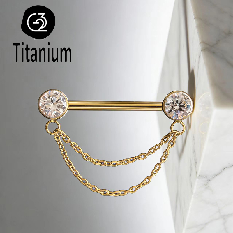 Body Jewelry Nipple Chain - ASTM F136 Titanium Nipple Piercing Jewelry