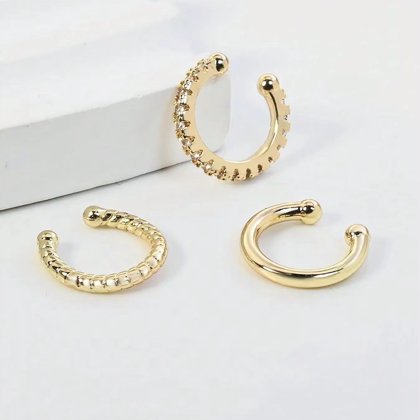3 Pcs Ear Cuff Earrings for Wo - Body Jewelry Hypoallergenic recension och pris