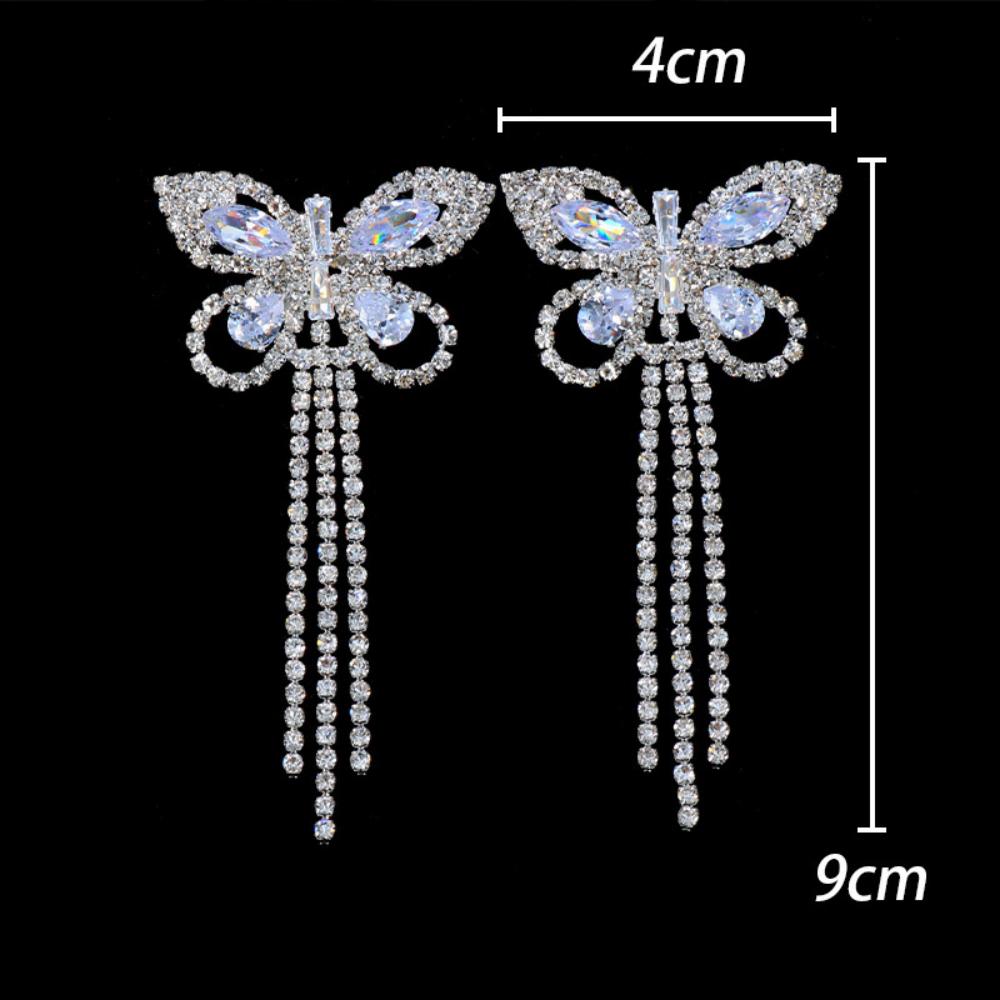 Sexy Rhinestone Butterfly Tass - Body Jewelry Nipple Chain recension och pris