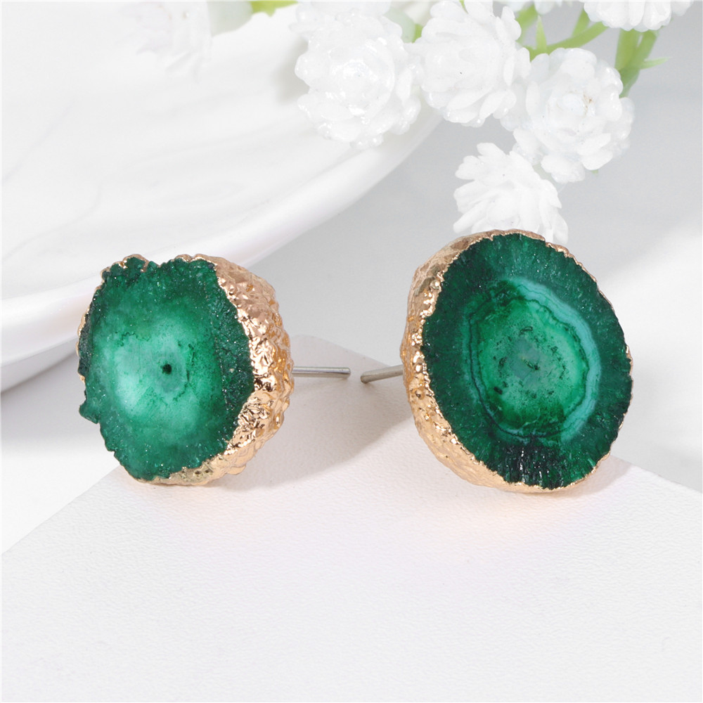 Irregular Druzy Geode Agates E - Cluster Stud Ear recension och pris