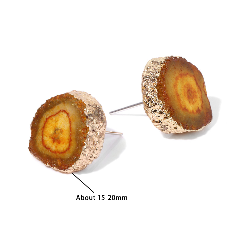 Irregular Druzy Geode Agates E - Cluster Stud Ear recension och pris