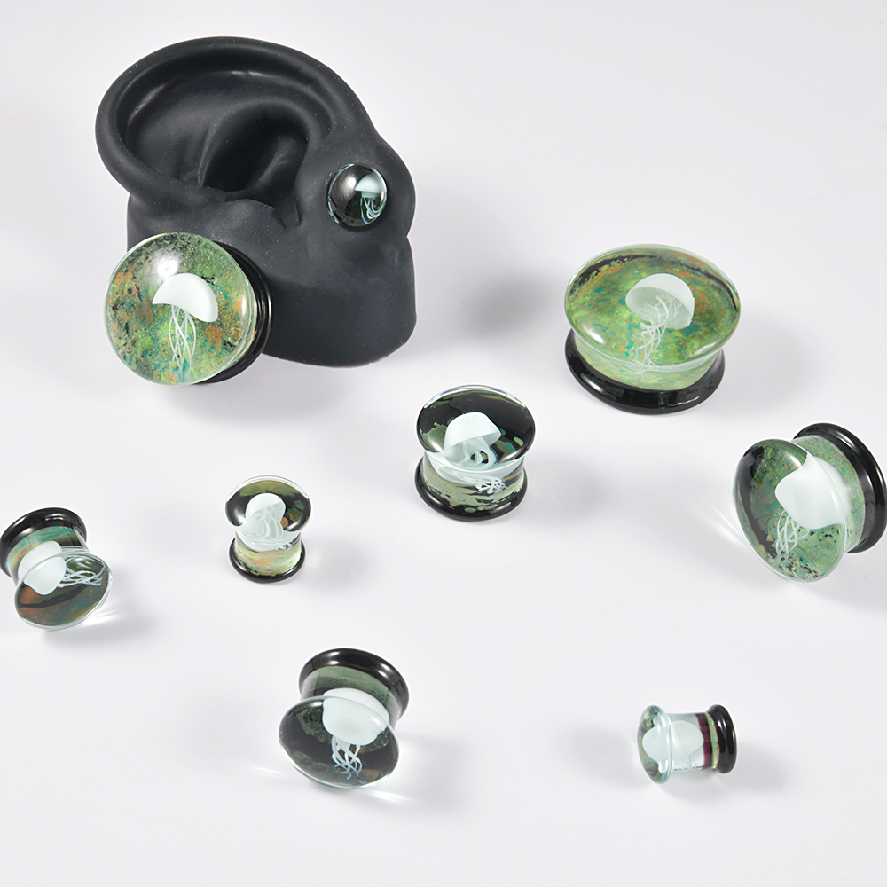Pair Quality Glass Vortex Ear  - Body Jewelry Quality recension och pris