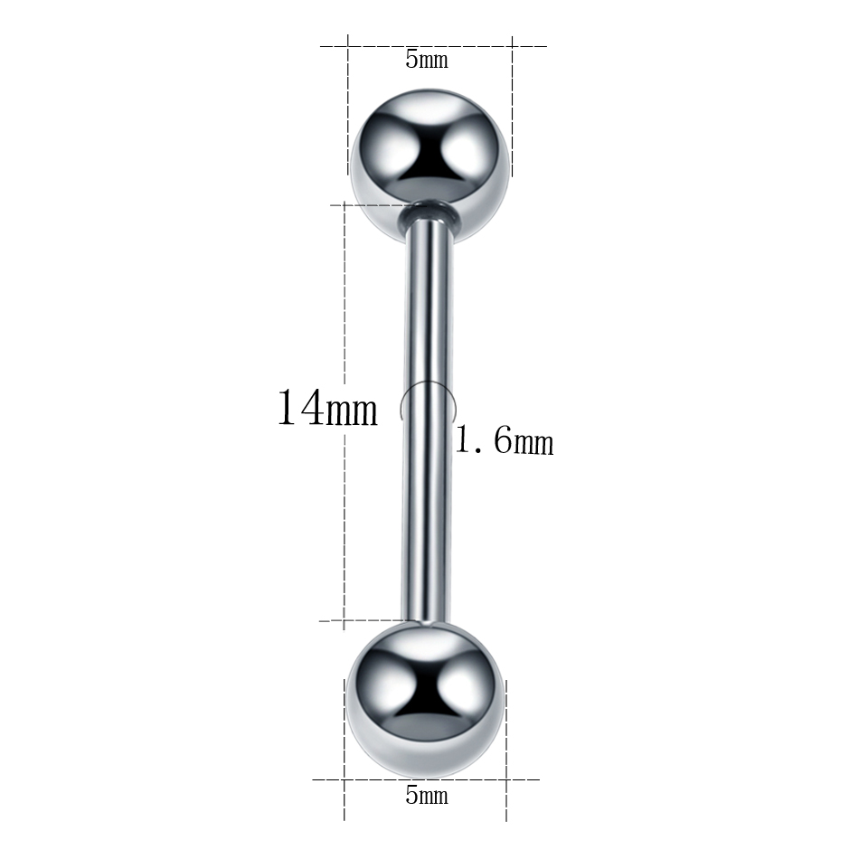 1PC G23 Titanium Straight Barb - Tongue Barbell Straight recension och pris