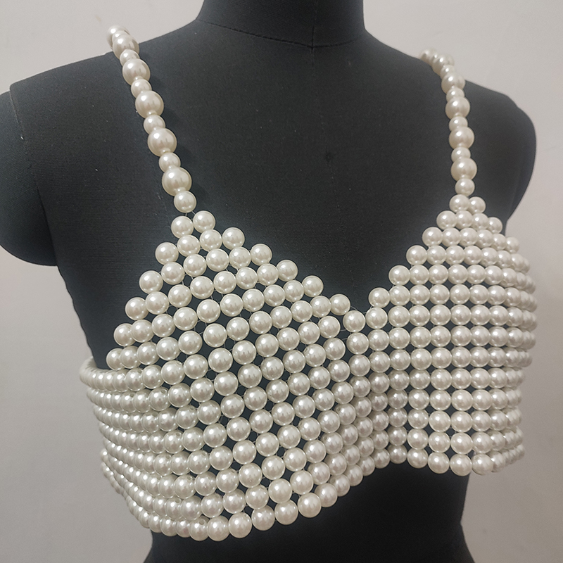 Winter Women's Handmade Pearl  - Body Jewelry Vest recension och pris