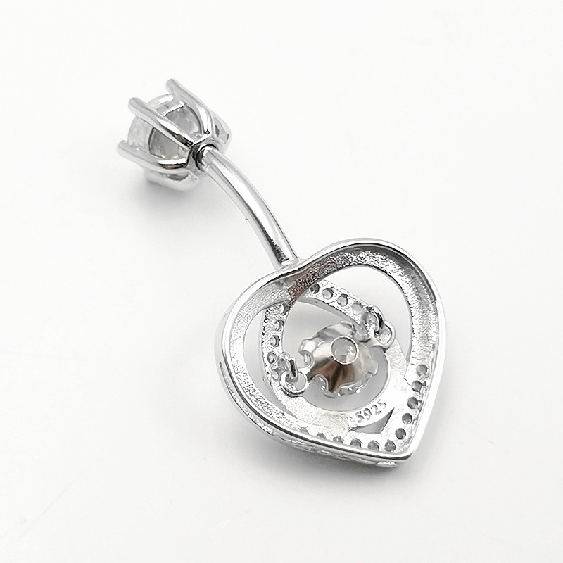 Belly button ring 925 Sterling - Body Jewelry Materials recension och pris