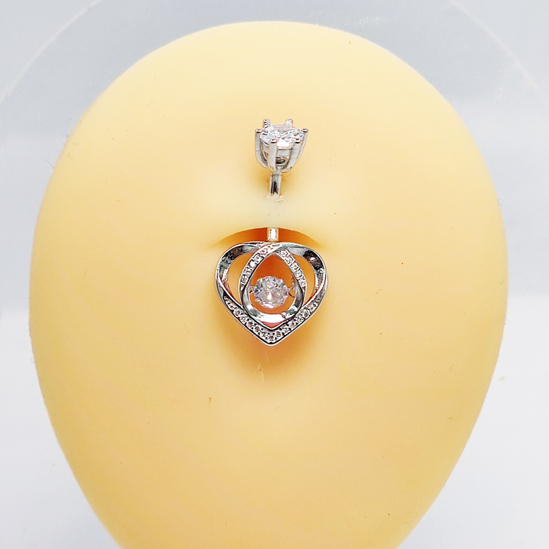 Belly button ring 925 Sterling - Body Jewelry Materials recension och pris