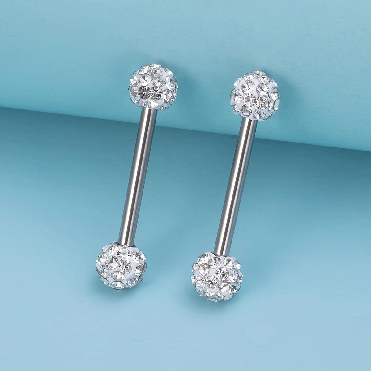 16Pcs/Set 14G Stainless Steel  - Tongue Barbell Straight recension och pris