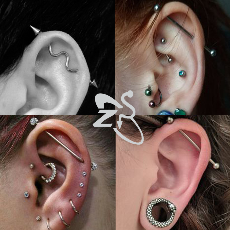 ZS 1PC Surgical Steel Bat Indu - Body Jewelry Surgical Steel recension och pris