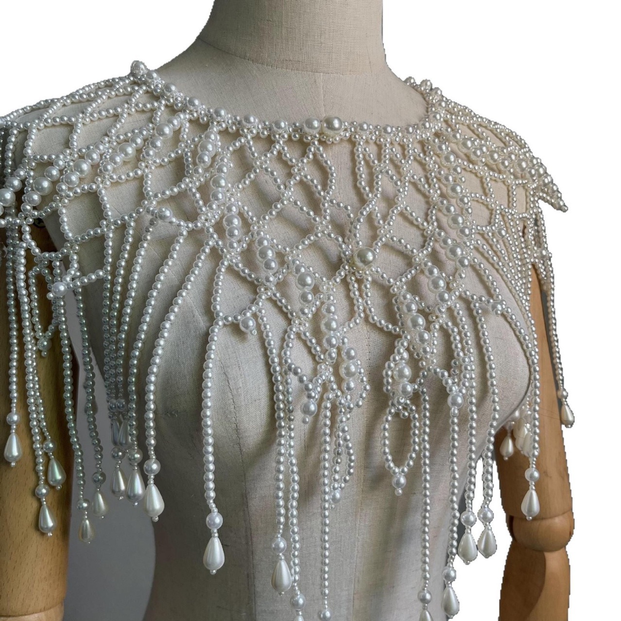 Handmade Pearl Layered Body Ch - Body Jewelry Vest recension och pris