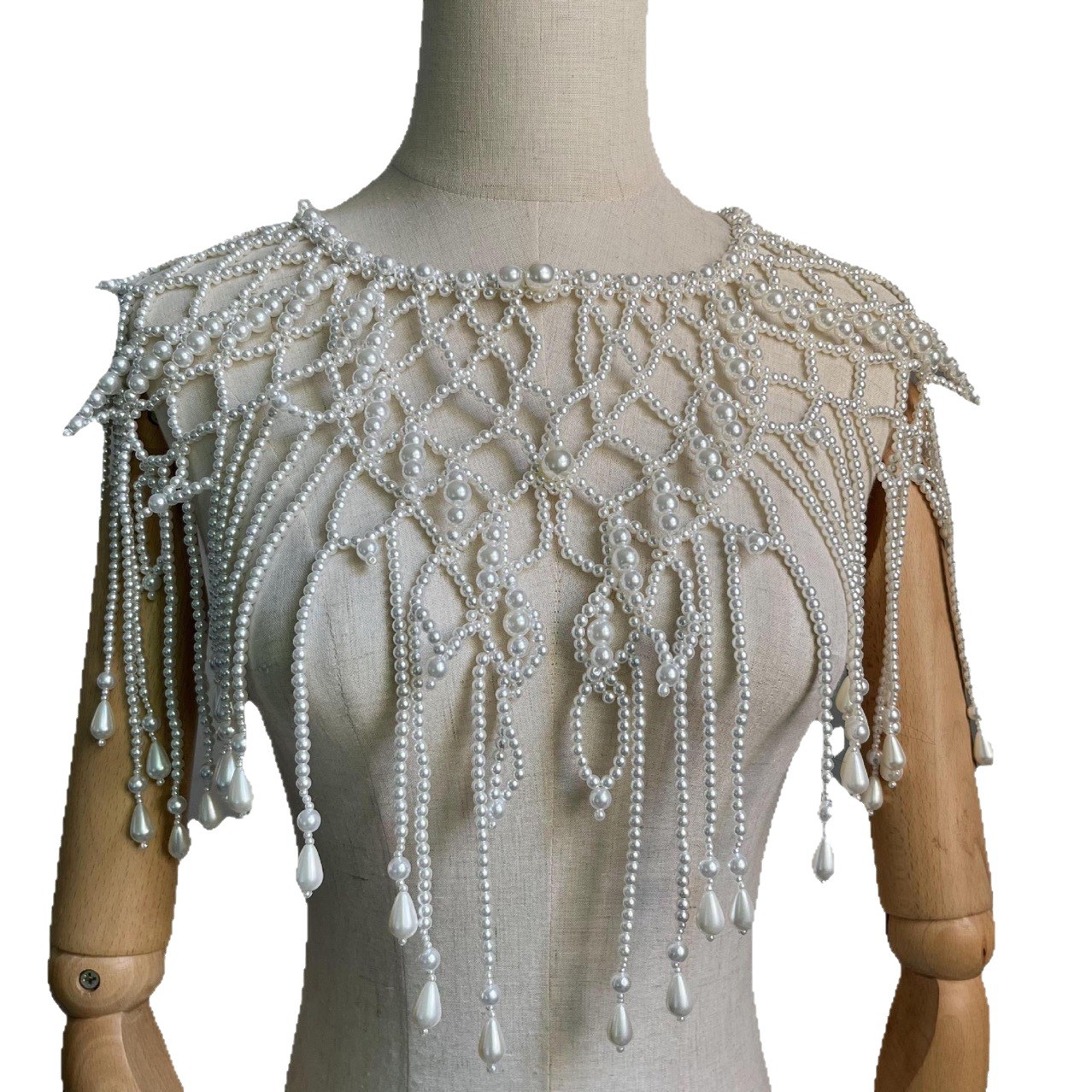 Handmade Pearl Layered Body Ch - Body Jewelry Vest recension och pris