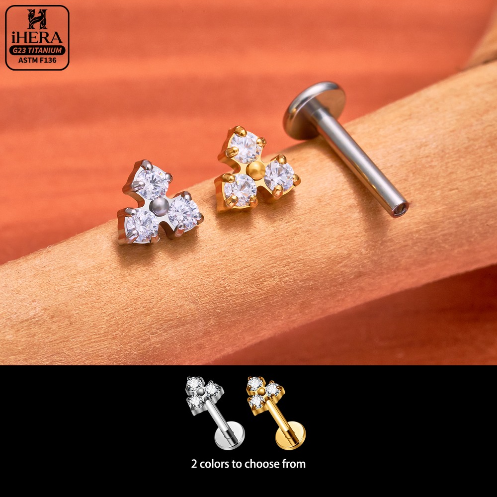 ASTM F136 Titanium Curved Clus - Cluster Stud Ear recension och pris