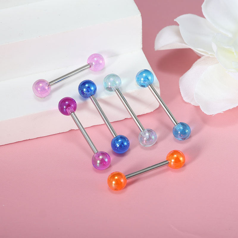 50pcs/lot Stainless Steel Stra - Tongue Barbell Straight recension och pris
