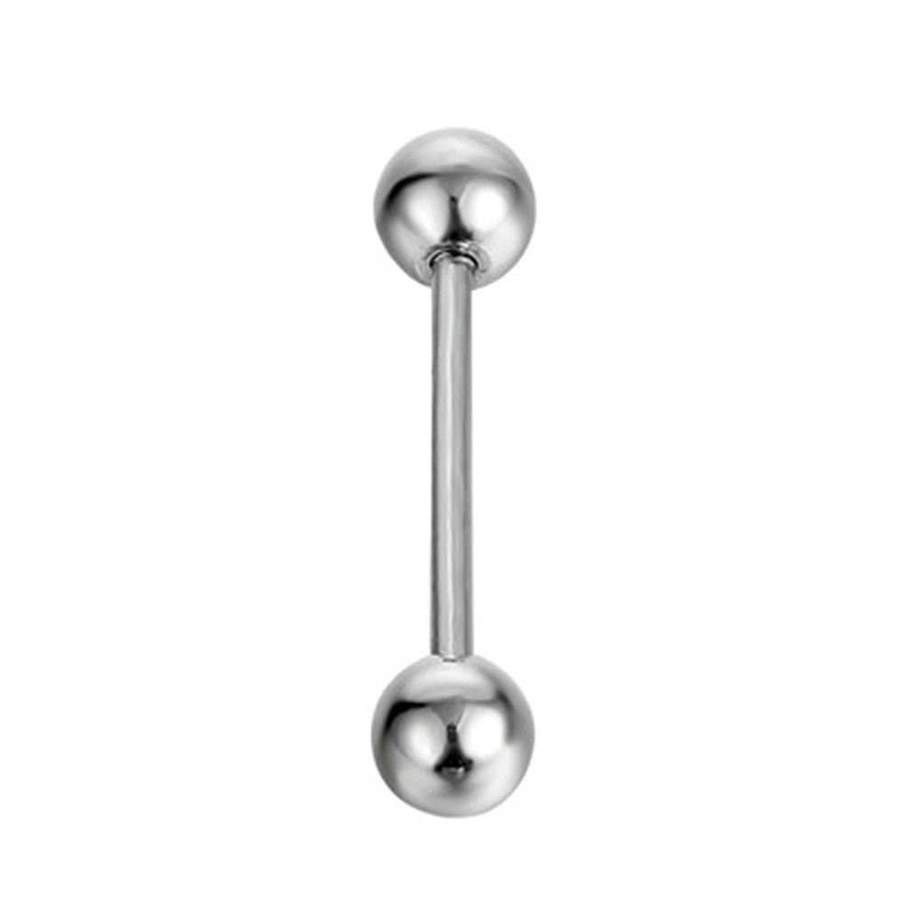 16pcs 14G Stainless Steel Nipp - Tongue Barbell Straight recension och pris