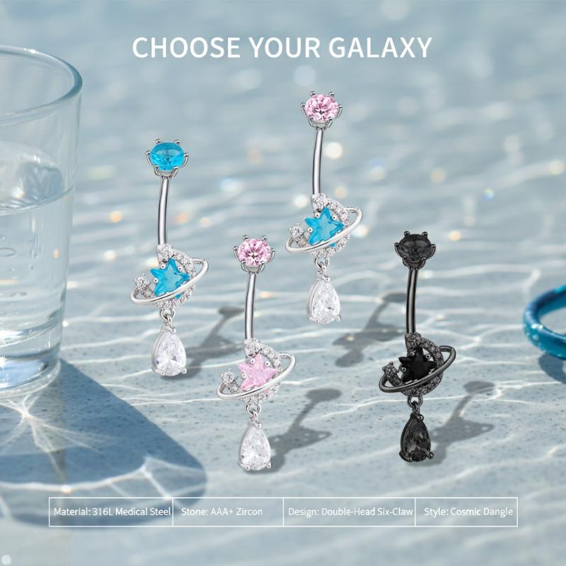 Shiny Zircon Dangle Belly Butt - Body Jewelry Universe recension och pris