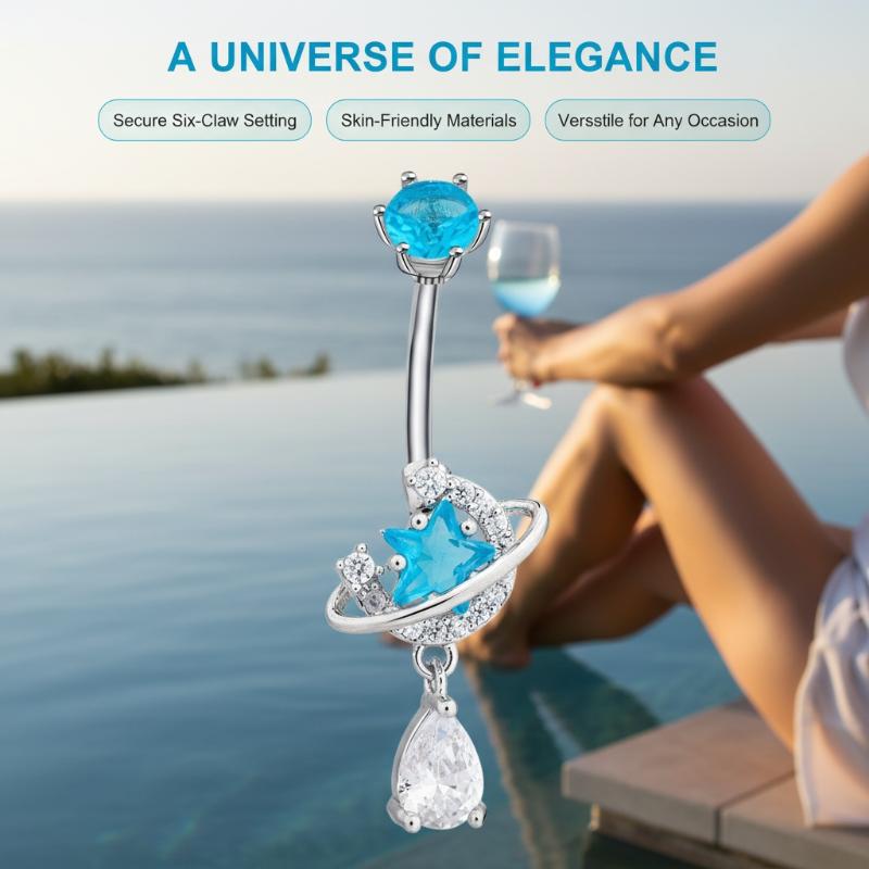 Shiny Zircon Dangle Belly Butt - Body Jewelry Universe recension och pris