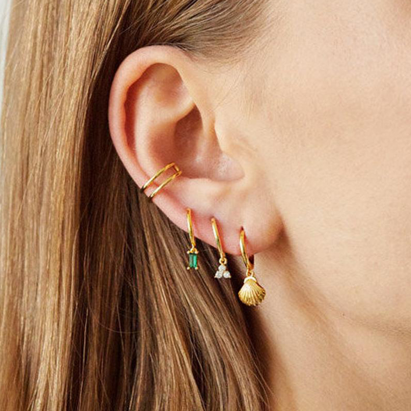 925 Sterling Silver Needle She - Conch Earring Hoop recension och pris