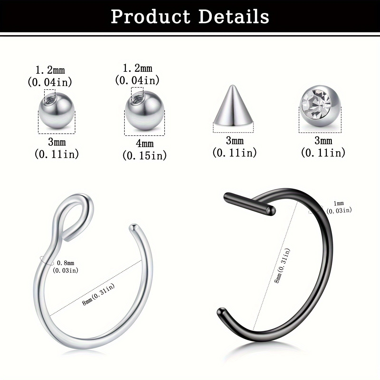 Fake Piercings Fake Lip Ring F - Body Jewelry Piercing recension och pris