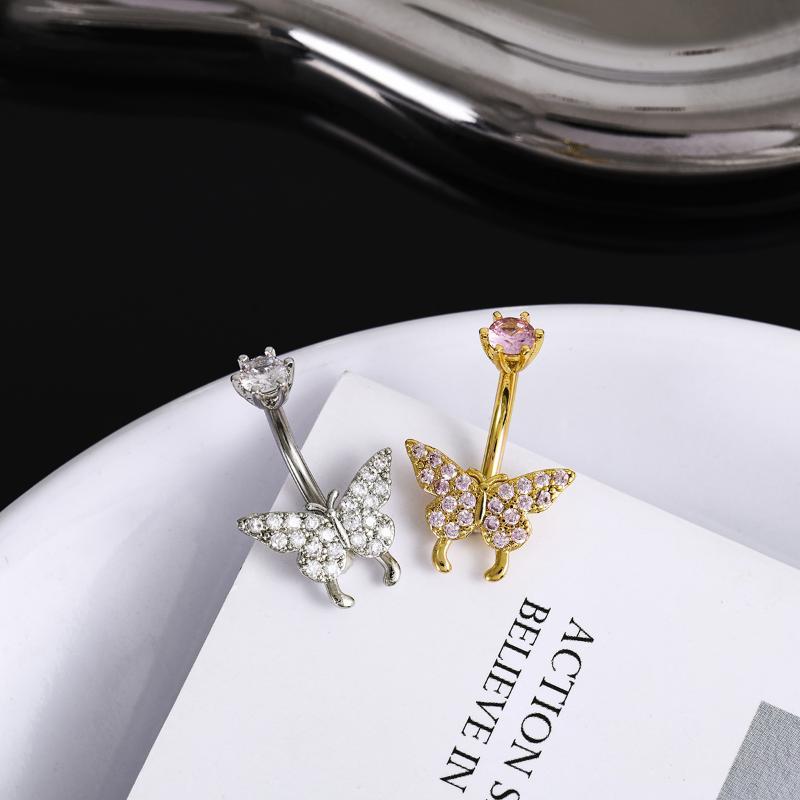 Butterfly Zircon Belly Button  - Body Jewelry Universe recension och pris