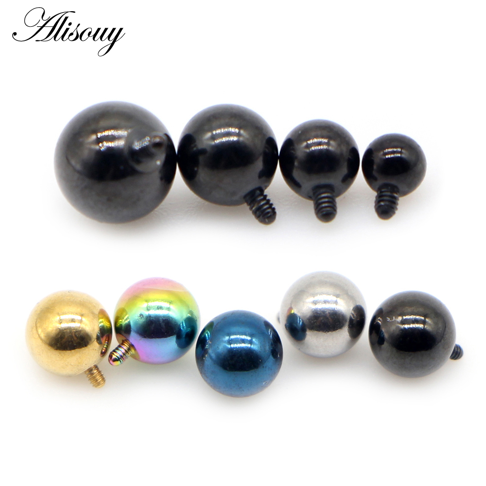 Alisouy 2PCS 3/4/5/6mm 16G Sta - Dermal Anchor Top recension och pris