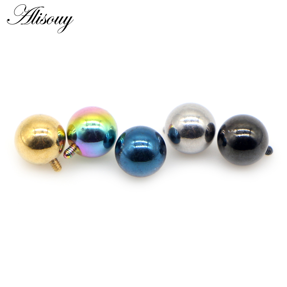 Alisouy 2PCS 3/4/5/6mm 16G Sta - Dermal Anchor Top recension och pris