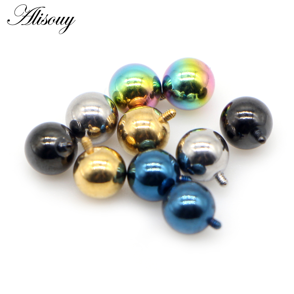 Alisouy 2PCS 3/4/5/6mm 16G Sta - Dermal Anchor Top recension och pris