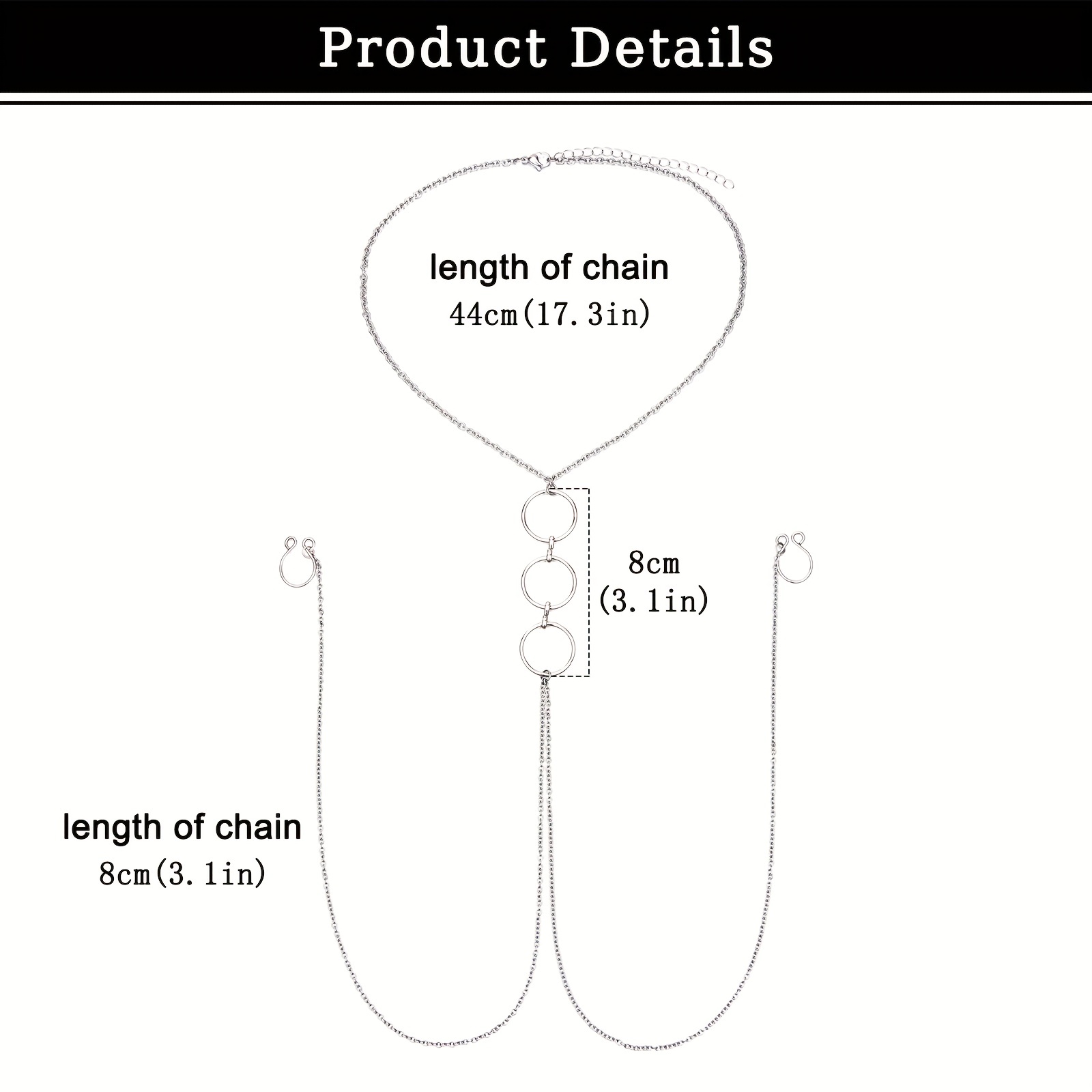 Men's Stainless Steel Fake Nip - Body Jewelry Nipple Chain recension och pris