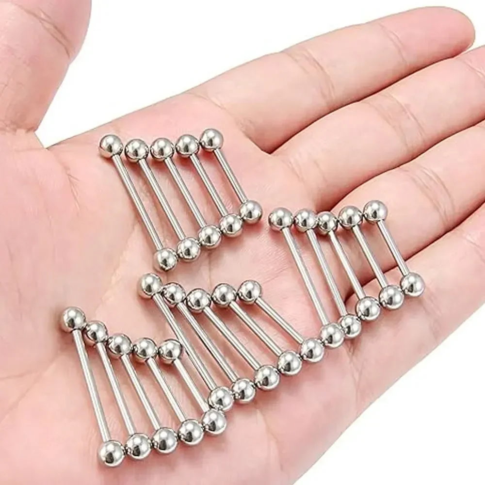 1/10pcs F136 Implant Grade Tit - Tongue Barbell Straight recension och pris
