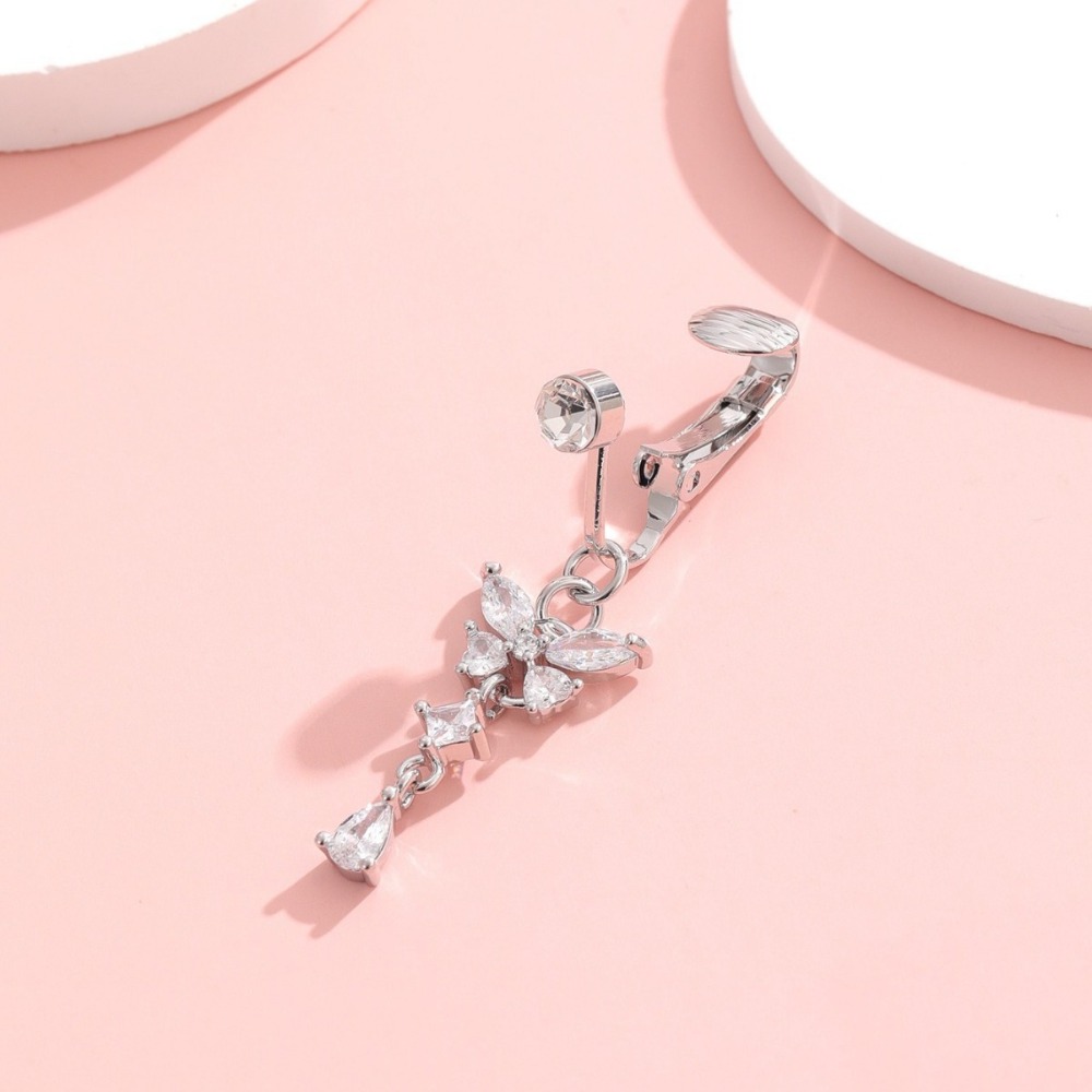 Butterfly Design Clip on Belly - Body Jewelry Materials recension och pris
