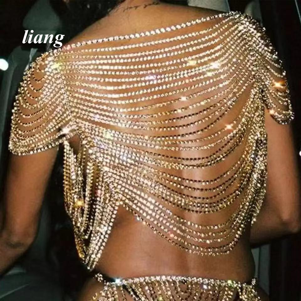 Sexy Body Chain Bikini Vest br - Body Jewelry Vest recension och pris