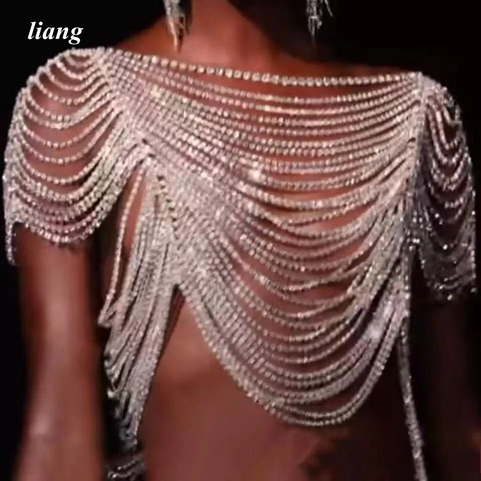 Sexy Body Chain Bikini Vest br - Body Jewelry Vest recension och pris