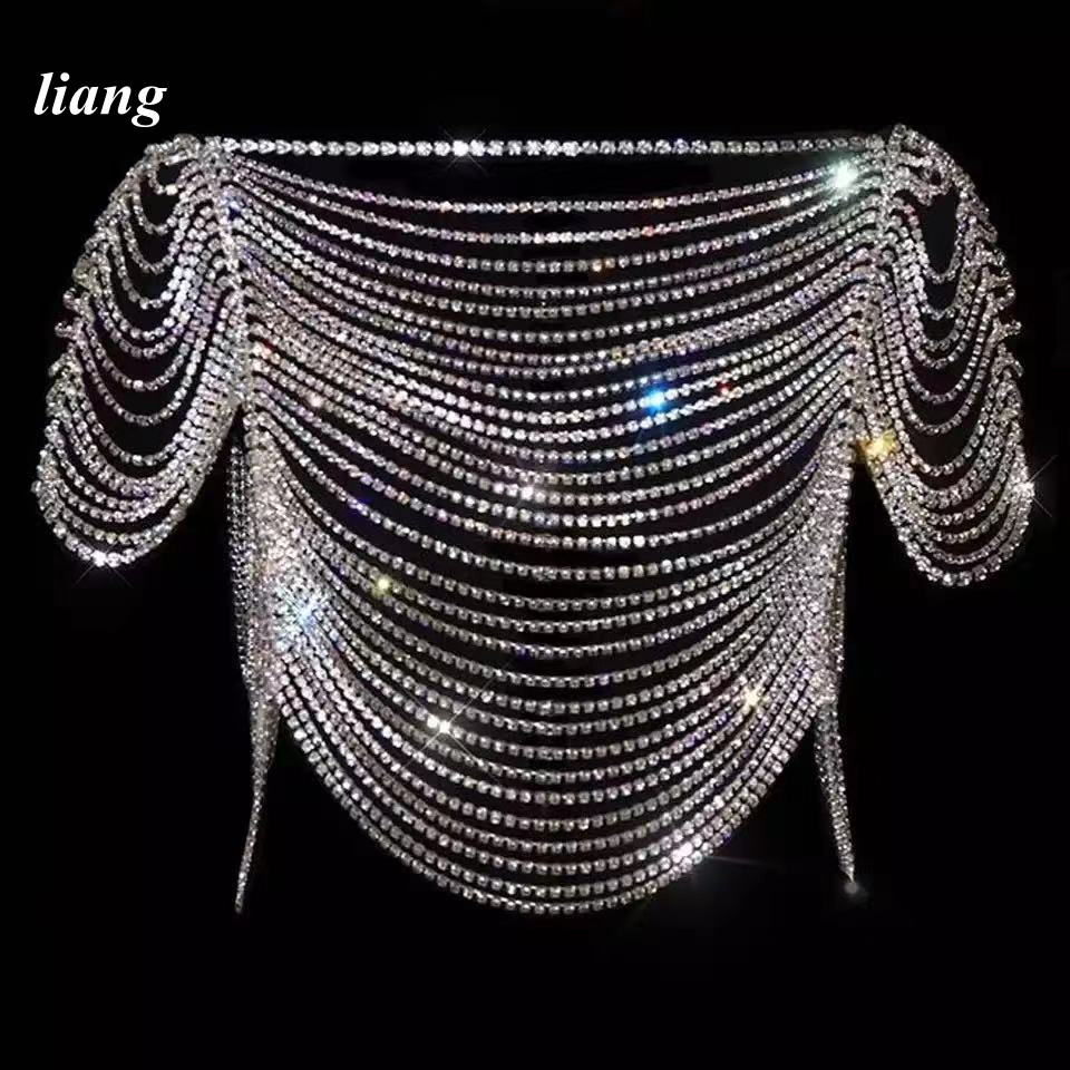 Sexy Body Chain Bikini Vest br - Body Jewelry Vest recension och pris