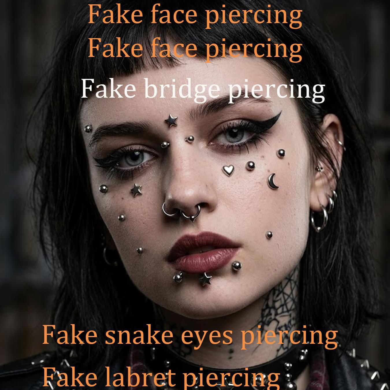 Fake Piercings Balls Stick on  - Body Jewelry Piercing recension och pris