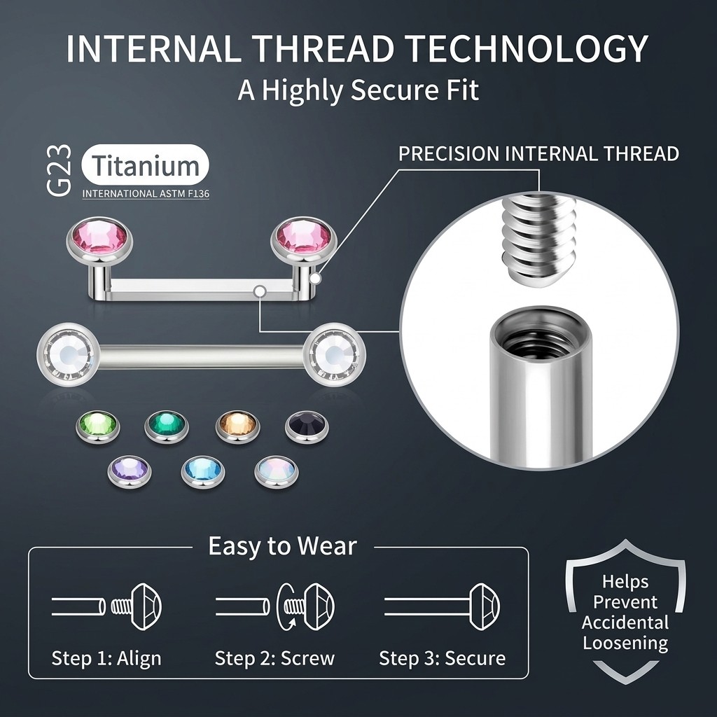 Tiny Minimalist F136 Titanium  - Dermal Anchor Top recension och pris