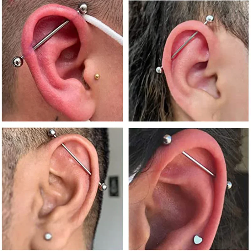 ASTM F136 Titanium Industrial  - Tongue Barbell Straight recension och pris