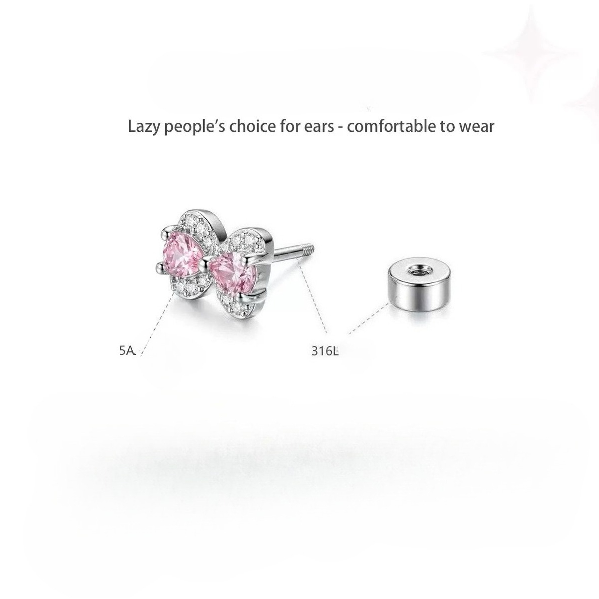 INS Style Full CZ Titanium Scr - Cluster Stud Ear recension och pris