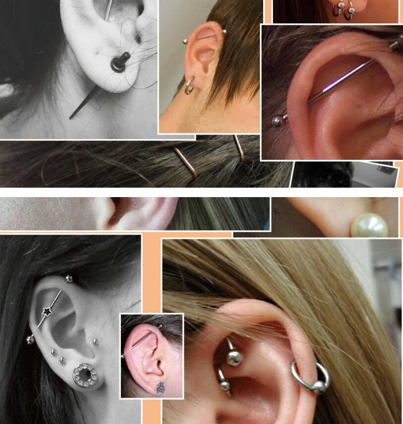 2 Pieces 0.8mm Stainless Steel - Tongue Barbell Straight recension och pris